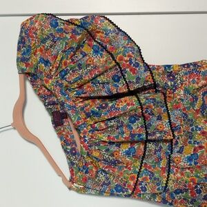 Floral one shoulder one-piece